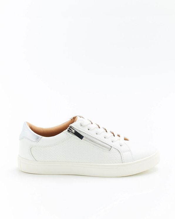 Sneaker met veters en rits opzij Amortyl