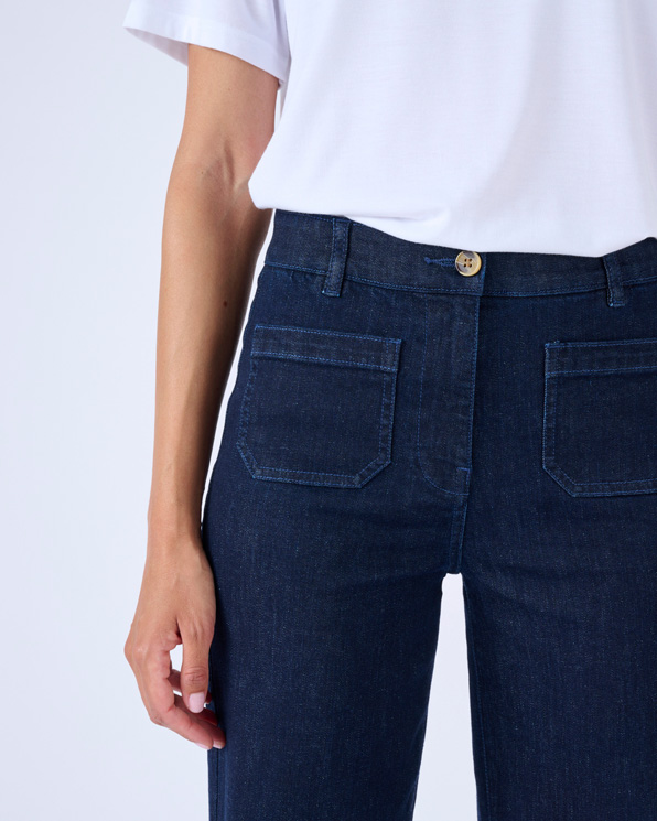 Jeans loose fit opgestikte zakken