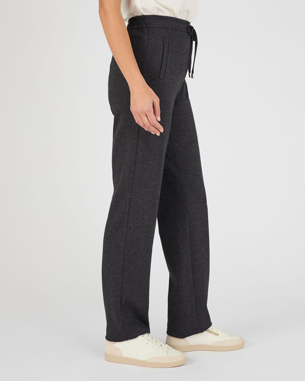 Pantalon tricot jacquard pull-on