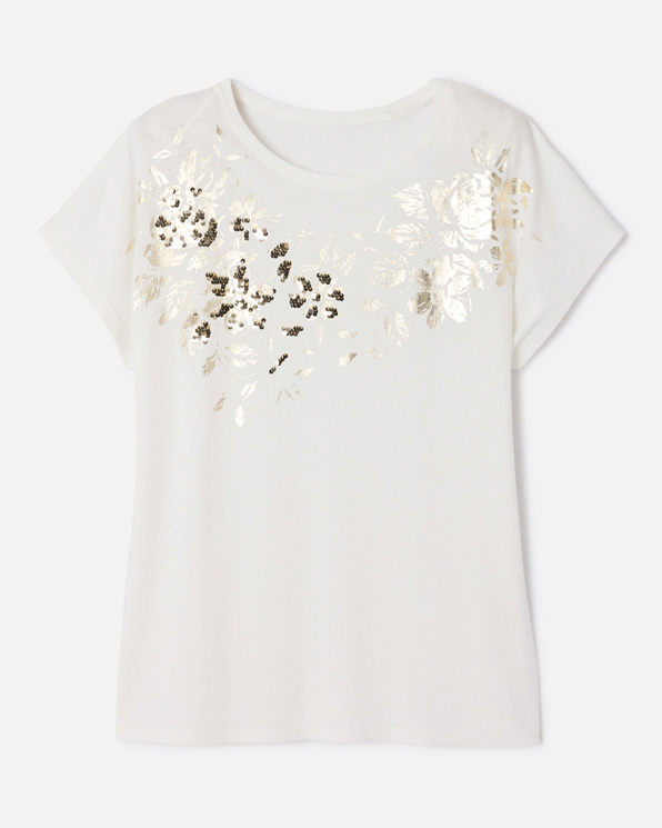 T-shirt fil brillant et sequins