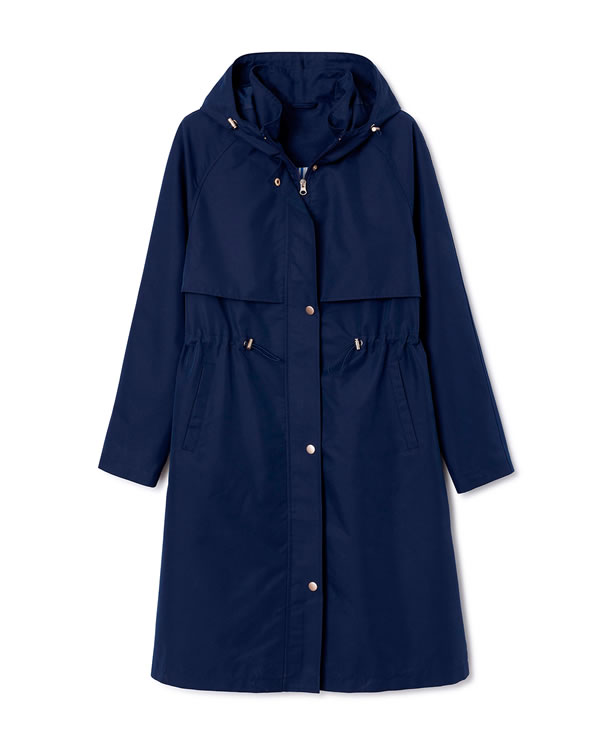 Lange parka in trenchcoat stijl