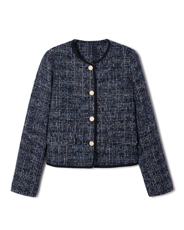 Veste effet tweed ganse fantaisie