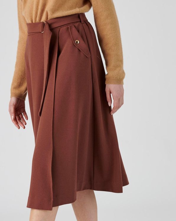 Jupe effet portefeuille en crêpe stretch