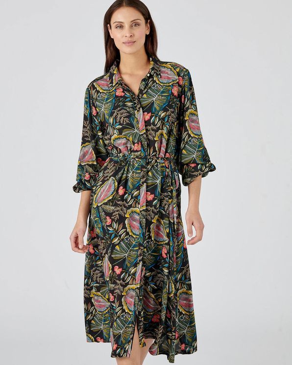 Hemdjurk in crêpe, pure viscose Lenzing™ EcoVero™