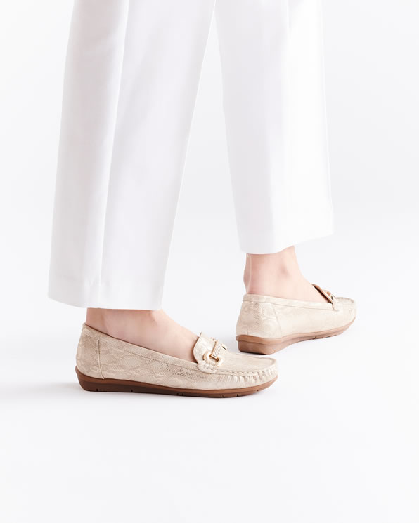 Mocassins motif animalier