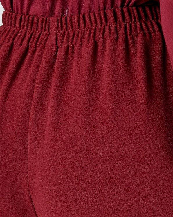Pull-on broek met wijde pijpen