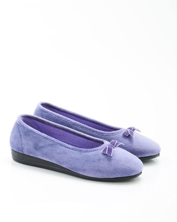 Ballerines aspect velours