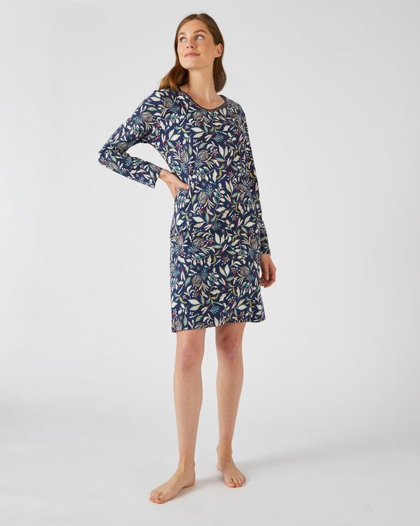 Chemise de nuit Maille jersey pur coton peigné motifs de Noël