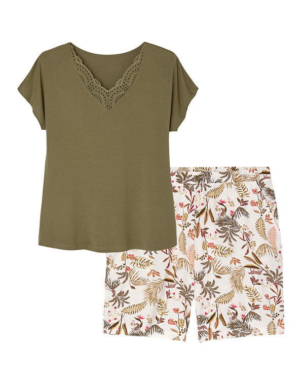 Shortama kanten halslijn