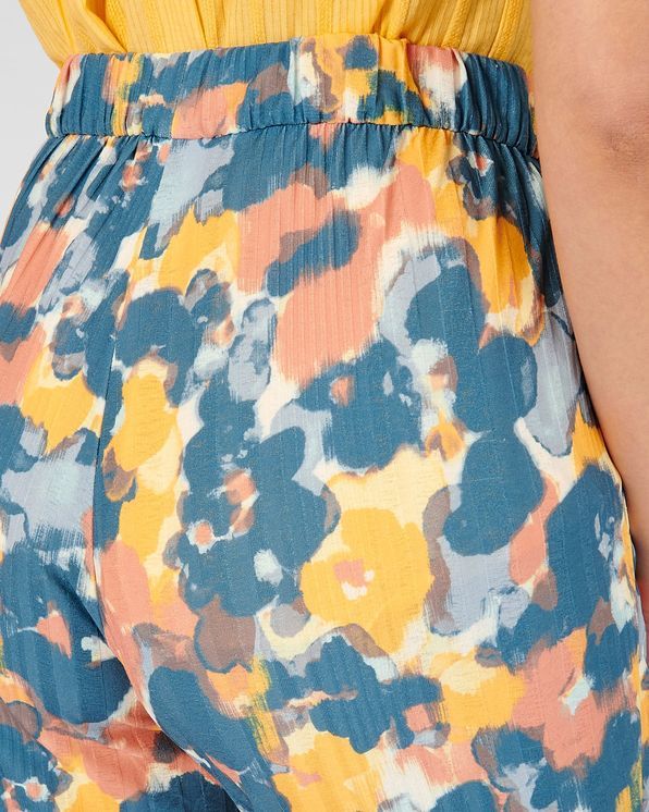 Pull-on broek in ribtricot met stretch