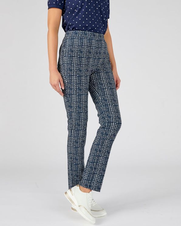 Pull-on broek in stretchstof met print