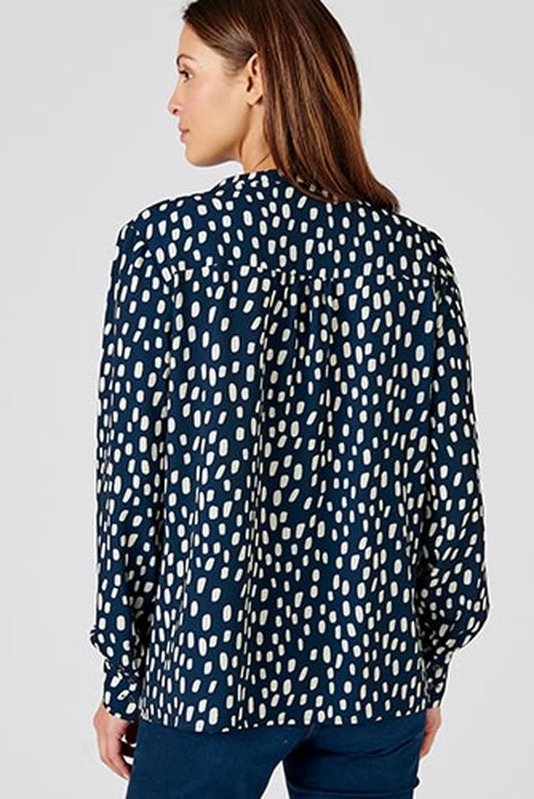 Blouse stretch imprimé taches