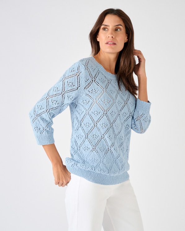 Trui opengewerkt lintgaren