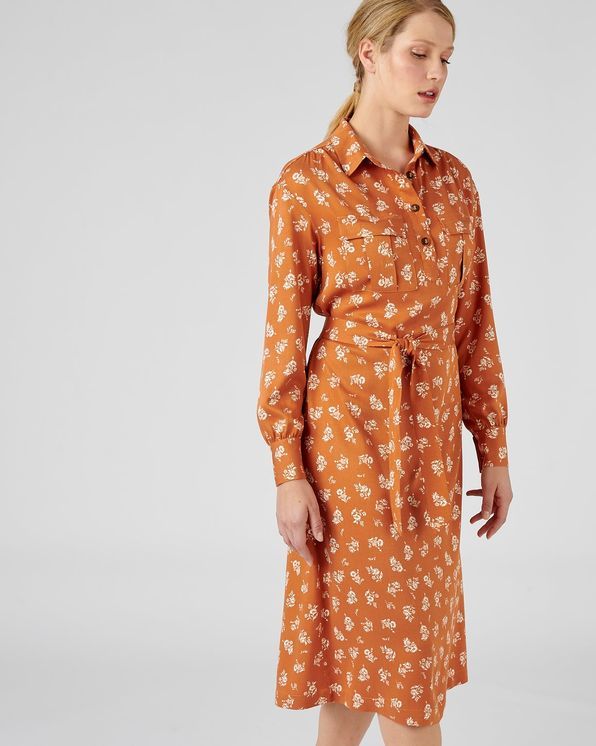 Robe à poches, imprimé fleurs