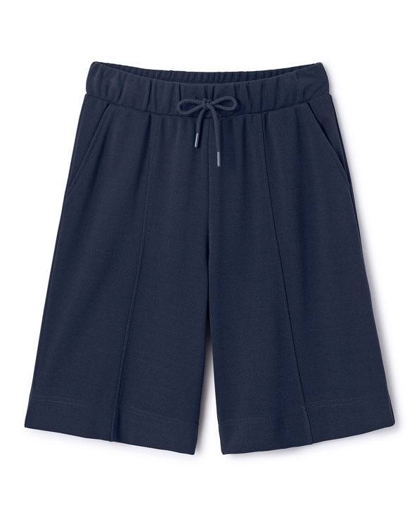 Bermuda wijde piqué tricot