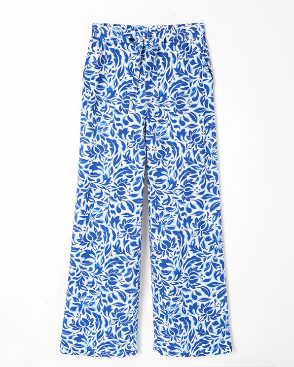 Soepele, wijde broek met print, Climatyl®