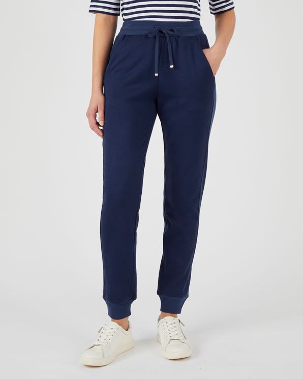 Broek van twee materialen gemoltoneerd met fleece voering
