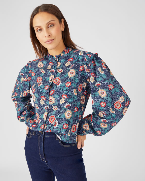 Blouse in *zuivere viscose Lenzing™ EcoVero™