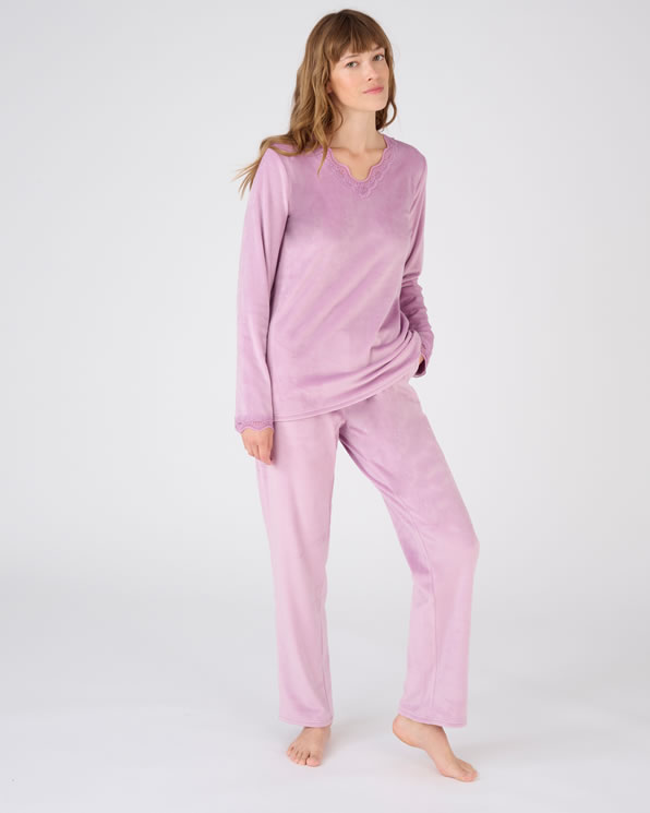 Fluwelen pyjama in Thermolactyl