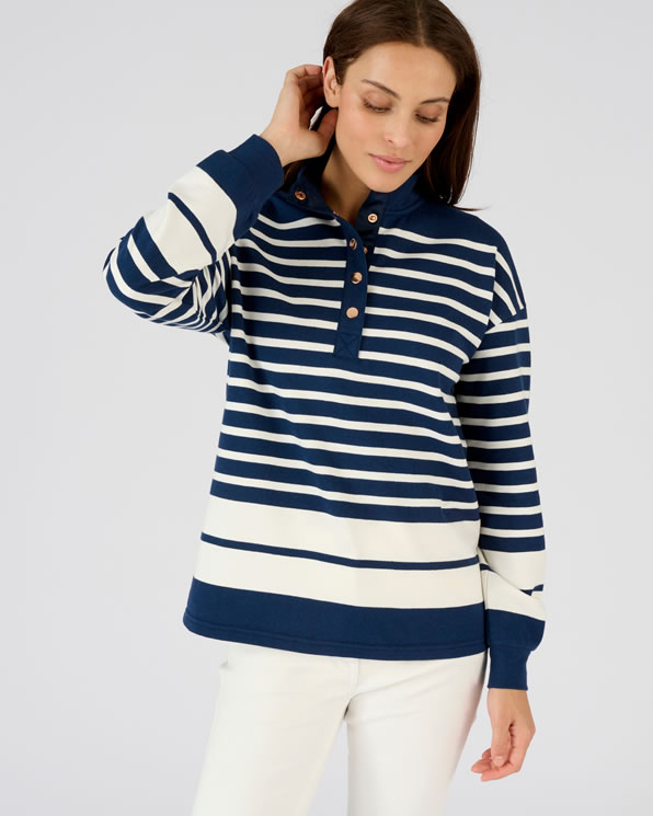 Sweat-shirt esprit marinière