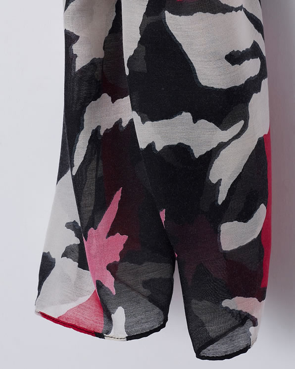 Foulardsjaal met tachistische print