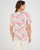 T-shirt verweerde tricot plantenprint