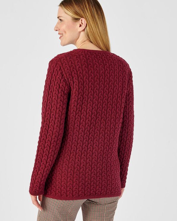 Cardigan lambswool mélangée torsadée