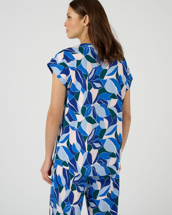 Pyjamashirt in zuiver kamkatoen
