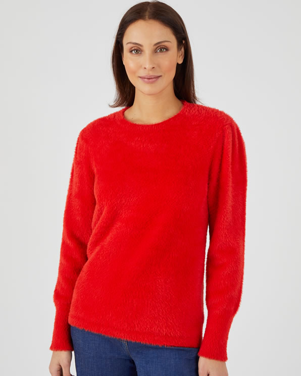 Pull maille poilue