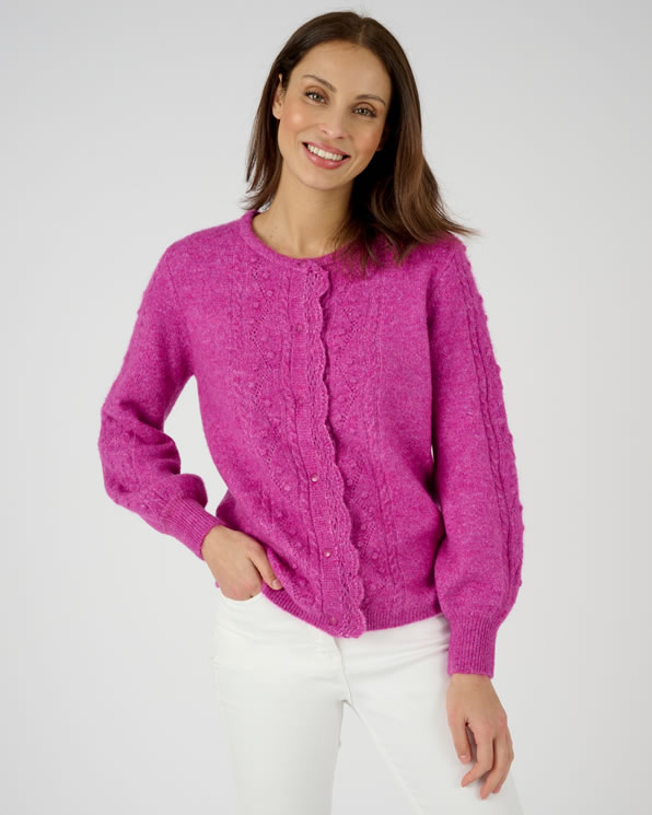 Cardigan vest tricot met siersteek Thermolactyl