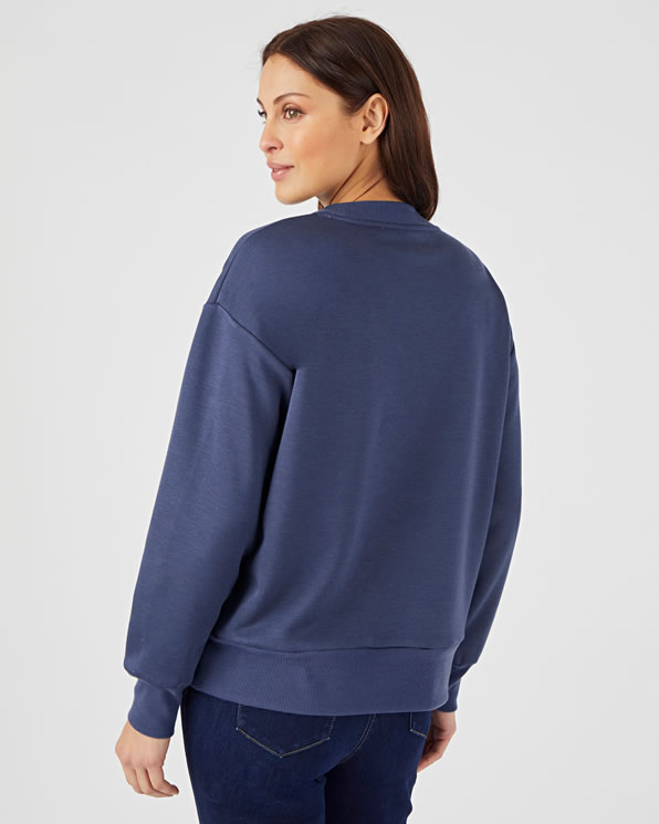 Sweat-shirt molleton brodé