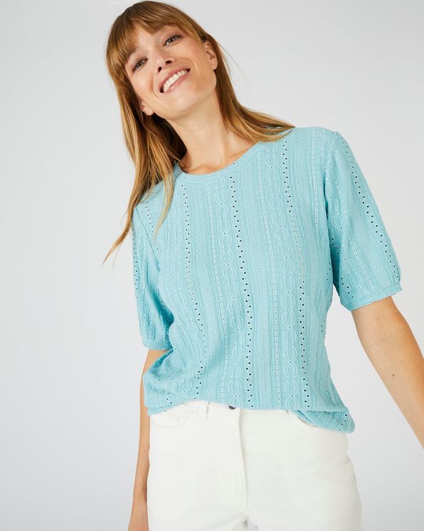 T-shirt met macramé