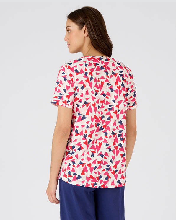 Pyjamashirt van zuiver gekamd katoen
