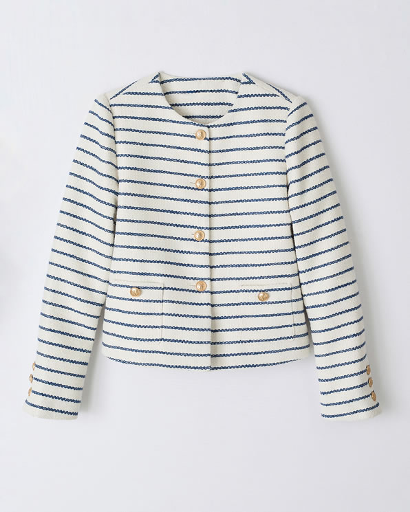 Gestreept tweed jasje