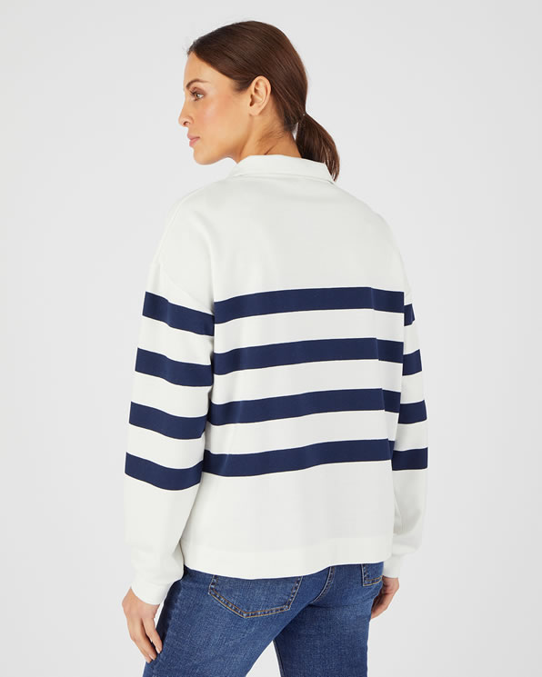 Sweat-shirt molleton rayé