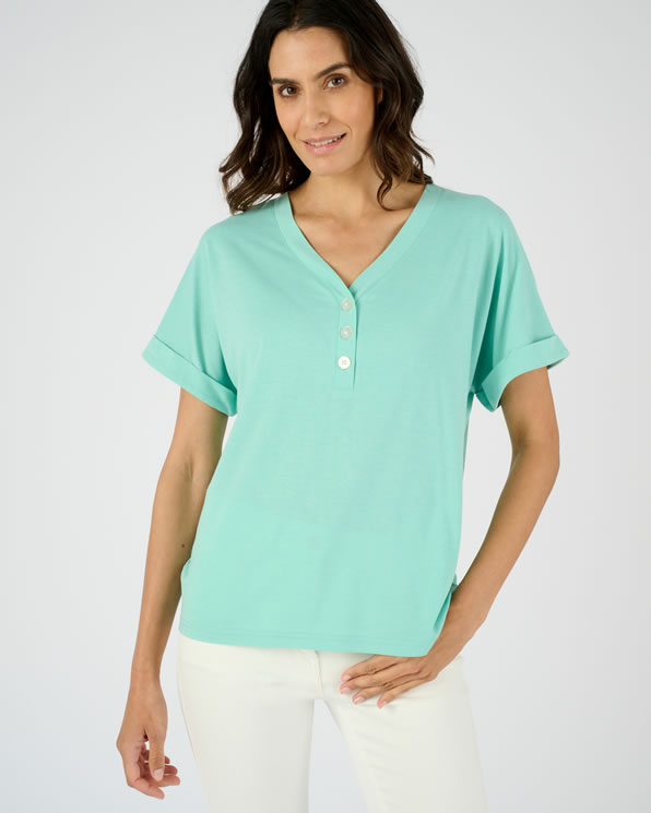 Climatyl vloeiende top, effen of tropische stijl