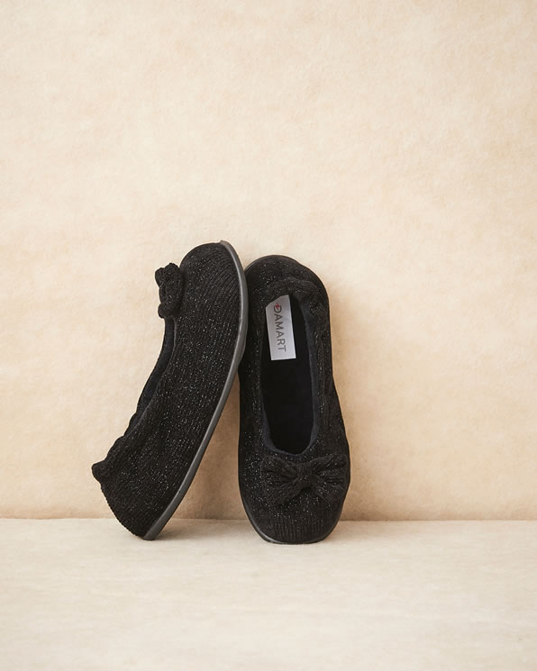 Fluwelen ballerina's voor binnen