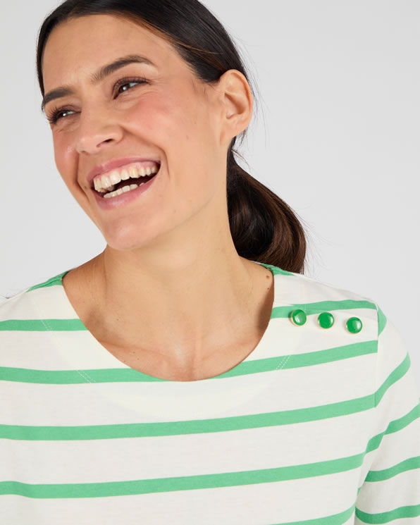 T-shirt rayé pur coton