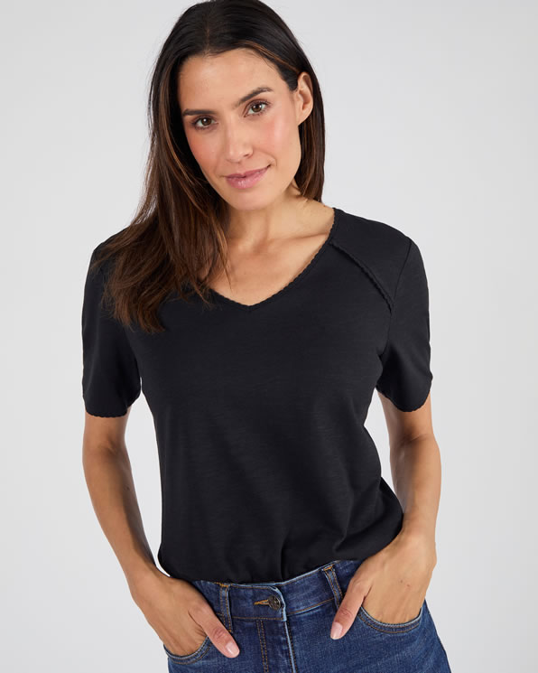 T-shirt maille jersey flammée