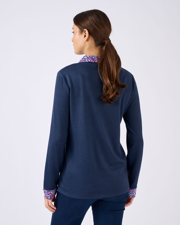 T-shirt effet 2 en 1 maille chaude