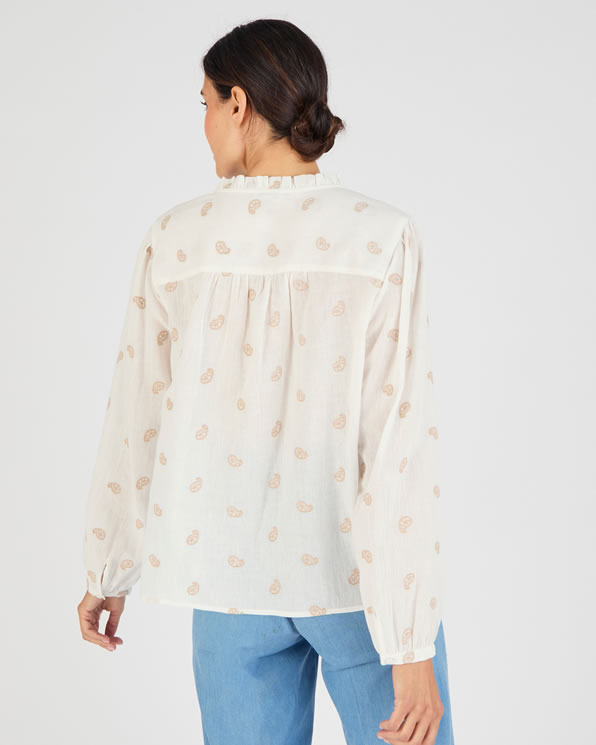 Wijde blouse van zuiver biologisch katoen