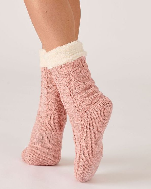 Huissokken in kabeltricot, Thermolactyl