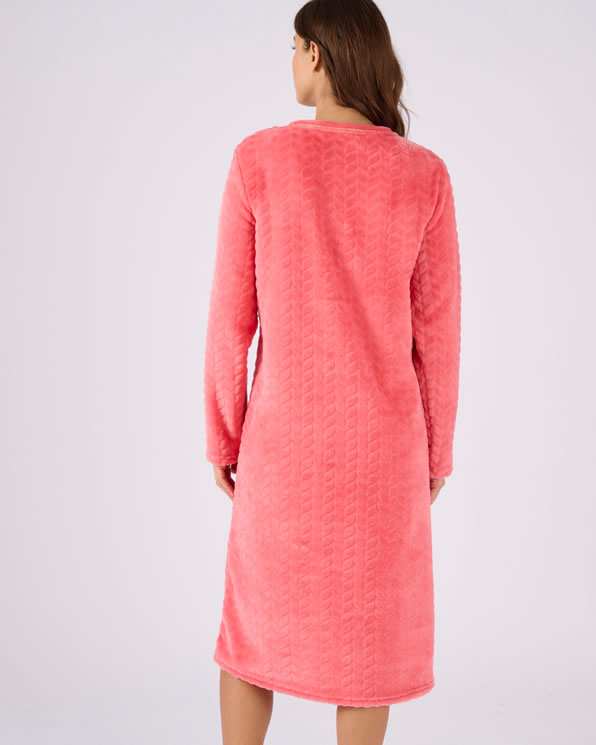 Thermolactyl nachthemd van tricot met reliëf