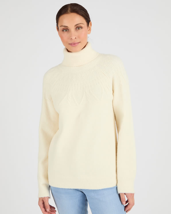 Trui tricot met siersteek Thermolactyl