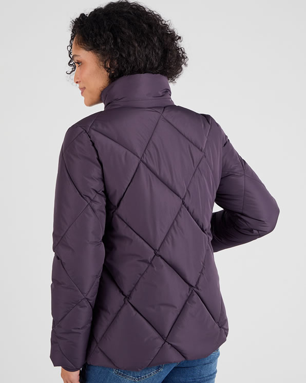 Thermolactyl parka met asymmetrische sluiting