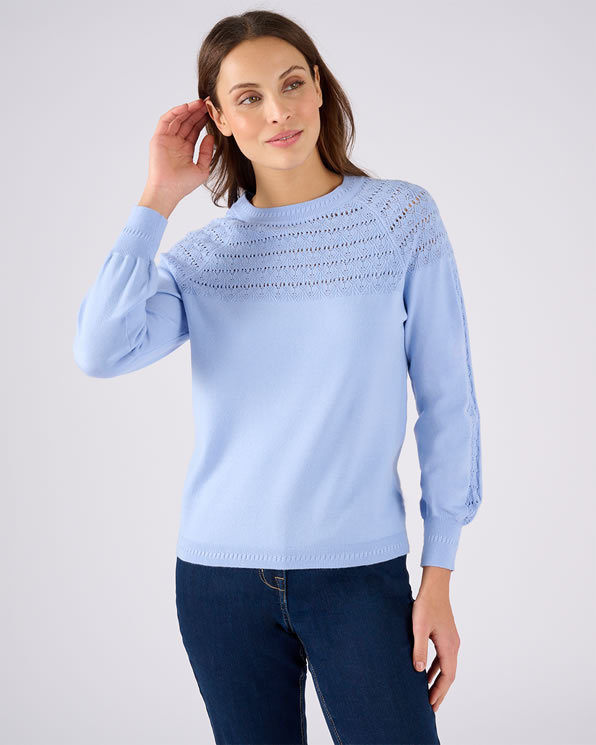 Pull jeu de maille fantaisie