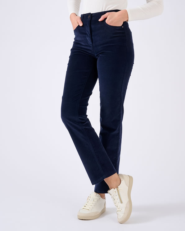 Fluwelen milleraies broek Perfect Fit by Damart