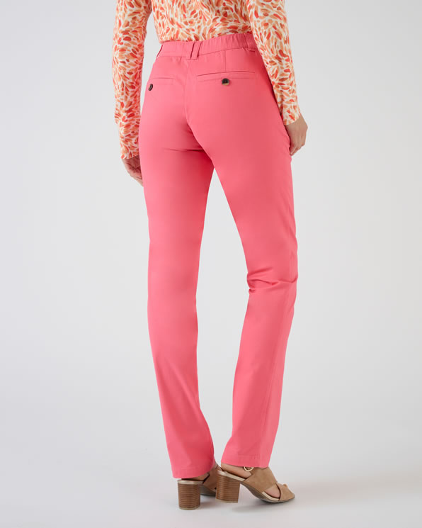 Pantalon chino coton stretch jambes fuselées