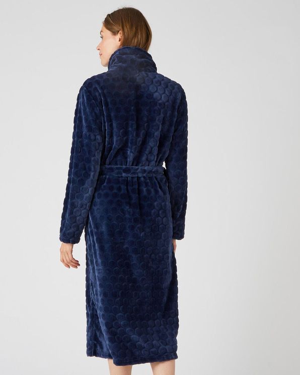 Robe de chambre maille reliéfée géométrique