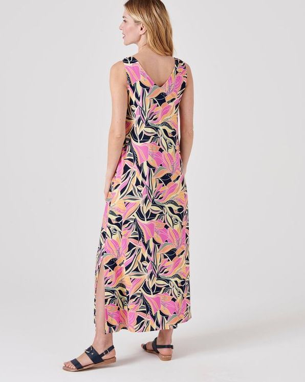 Lange jurk in stretchtricot